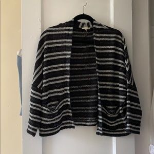 XS/S madewell black/white stripe kimono sweater